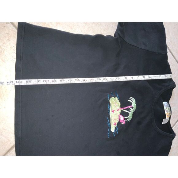 Lot of 2 plus Shirts Sag Harbor Olive Green Shirt Beaded Neckline Black Casual - Picture 9 of 10